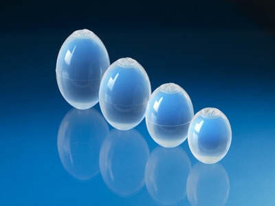 Saline-filled testicular prosthesis